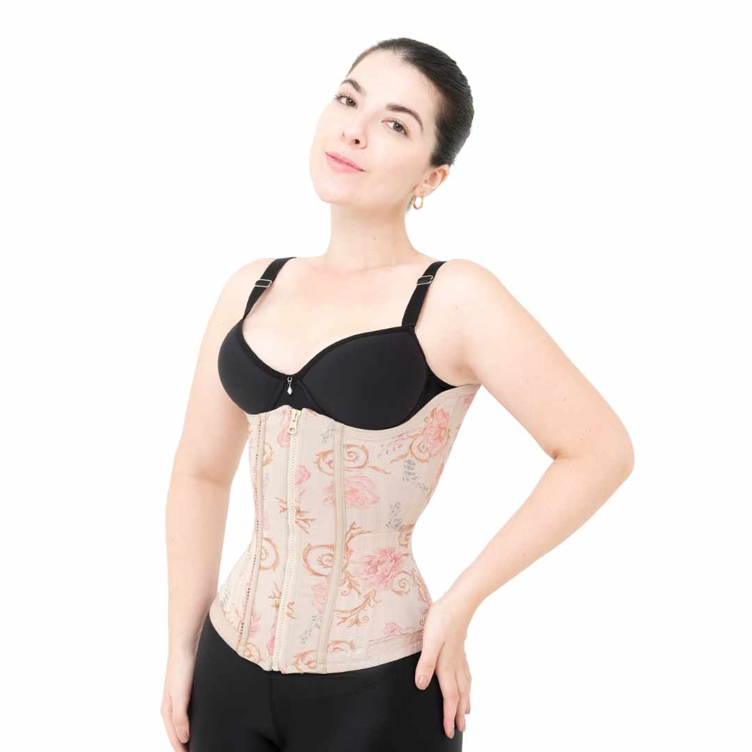 Cinta Modeladora Sereia Com Ganchos e Zíper Jardim Secreto